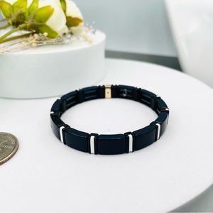 ROXANNE ASSOULIN Gold Tone white/black Bracelet